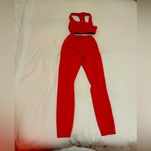 Orange Athleta XS workout set